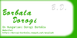 borbala dorogi business card